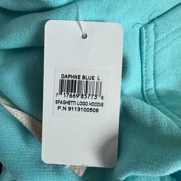 NWT Fender Aqua (Daphne Blue) Sweatshirt with White Fender Logo - Picture 6 of 6